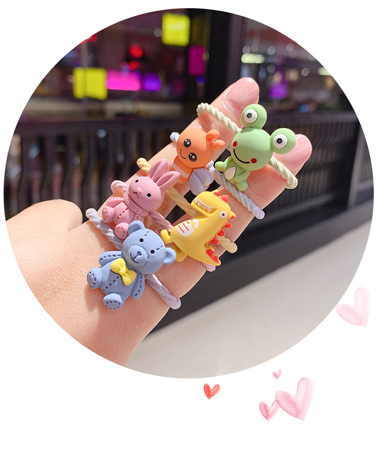 Set 10 Dây Buộc Tóc Hoạt Hình Dễ Thương Cho Mẹ Và Bé