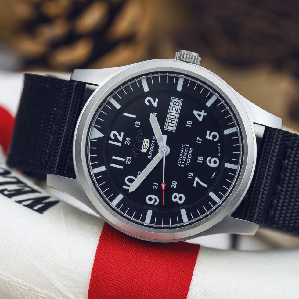 Đồng Hồ Cơ Nam Seiko 5 Quân Đội Cao Cấp Automatic
