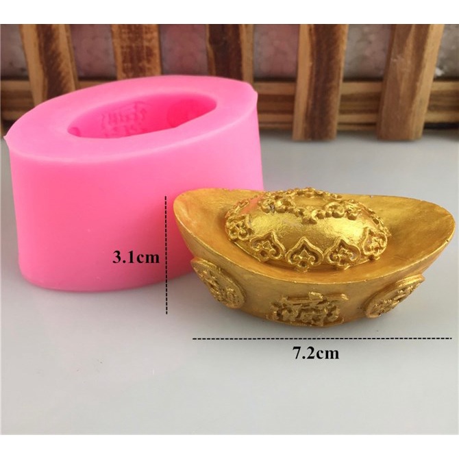 KHUÔN SILICON THỎI VÀNG (8.5*5,7CM) VÀNG CÂY 9999