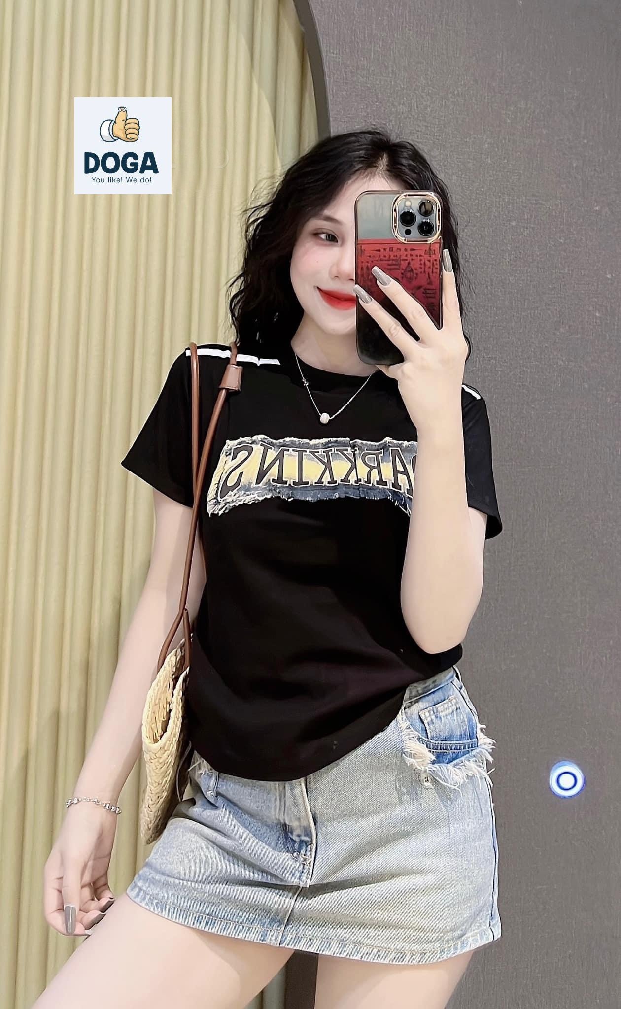 Áo Thun dáng baby tee có size 35kg đến 64kg chất BORIP COTTON Xịn in chữ không xù lông M160