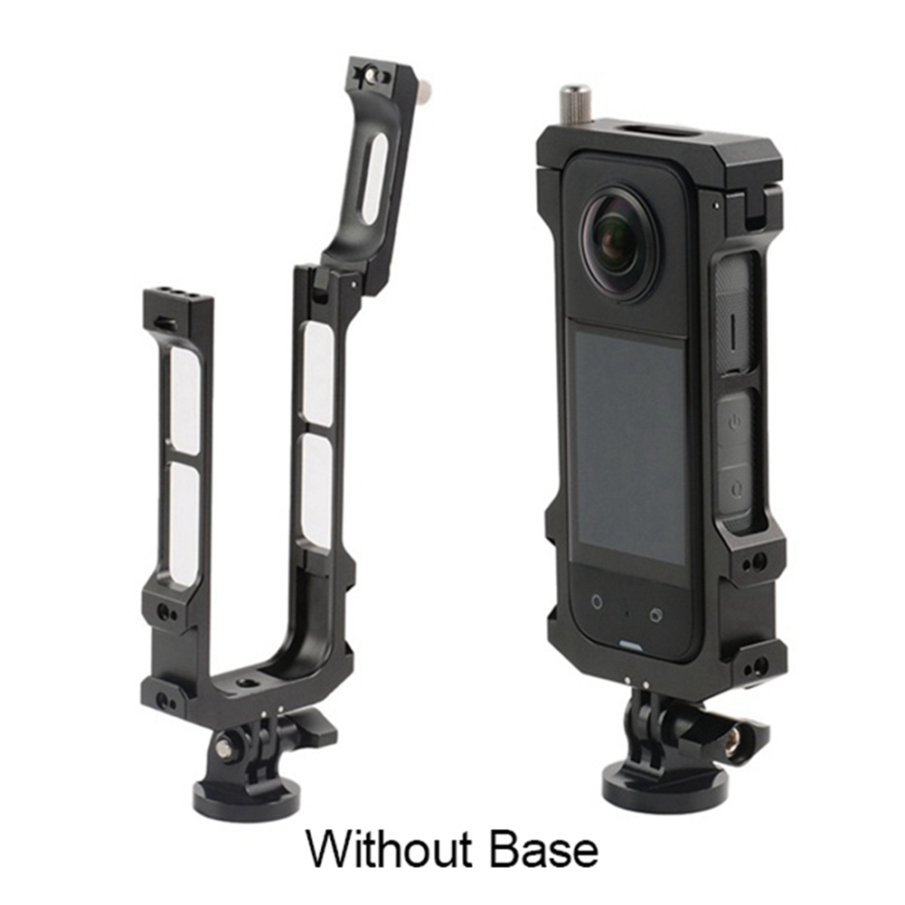 For Insta 360 X3 Metal Protective Cage Panoramic Action Camera Case with Cold Shoe Mount for Insta 360 X3 Accessory