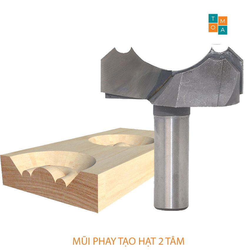 MŨI SOI GỖ - MŨI PHAY TẠO HẠT 2 TÂM