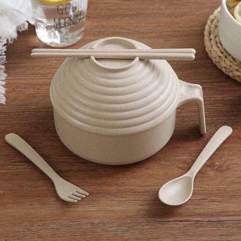 Bộ bát đũa thìa dĩa lúa mạch úp mỳ
