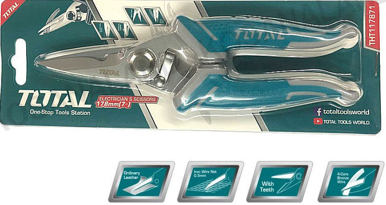 178mm kéo thợ điện total tht117871