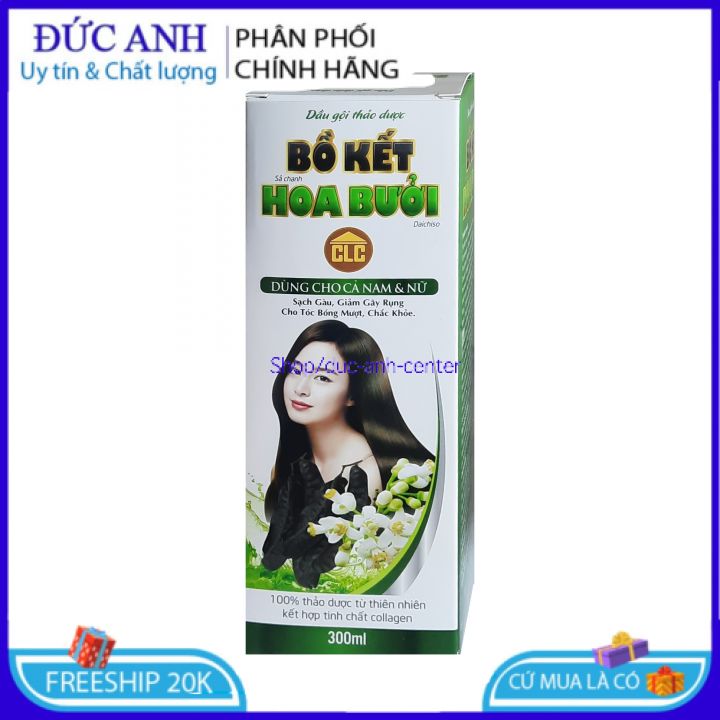 Dầu gội thảo dược bồ kết sả chanh  (Chai 300ml)