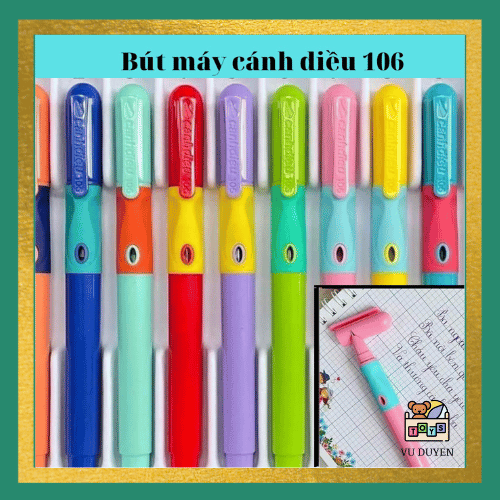 Bút máy luyện chữ đẹp, bút mực học sinh trai gái cánh diều 106 có định vị