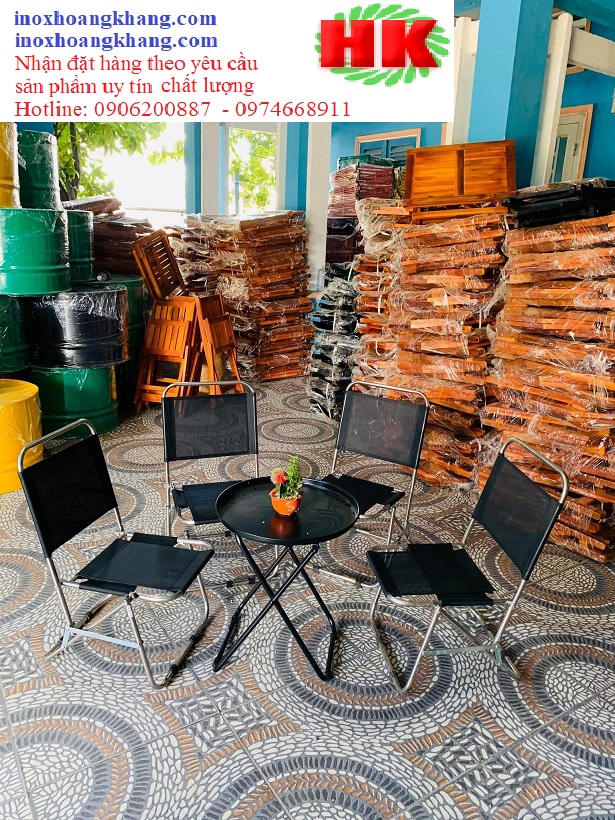Bàn ghế cafe xếp giá rẻ