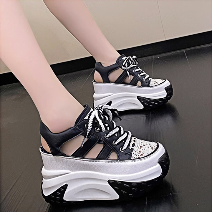 Giày Đế Cao Hở Gót 10cm PS690-1317