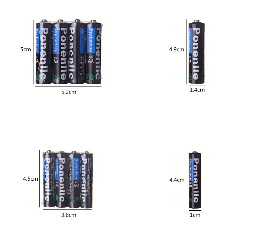 Pin tiểu 3A và 2A -1.5 V (Vỉ gồm 4 viên) yiyuan