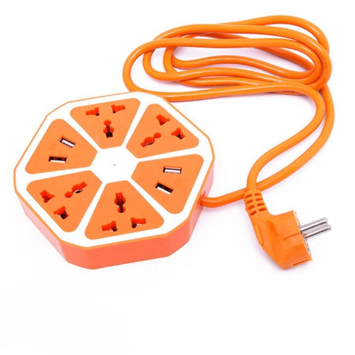 [Trợ giá] Ổ Cắm Điện Hình Trái Cam 2 Cổng USB
