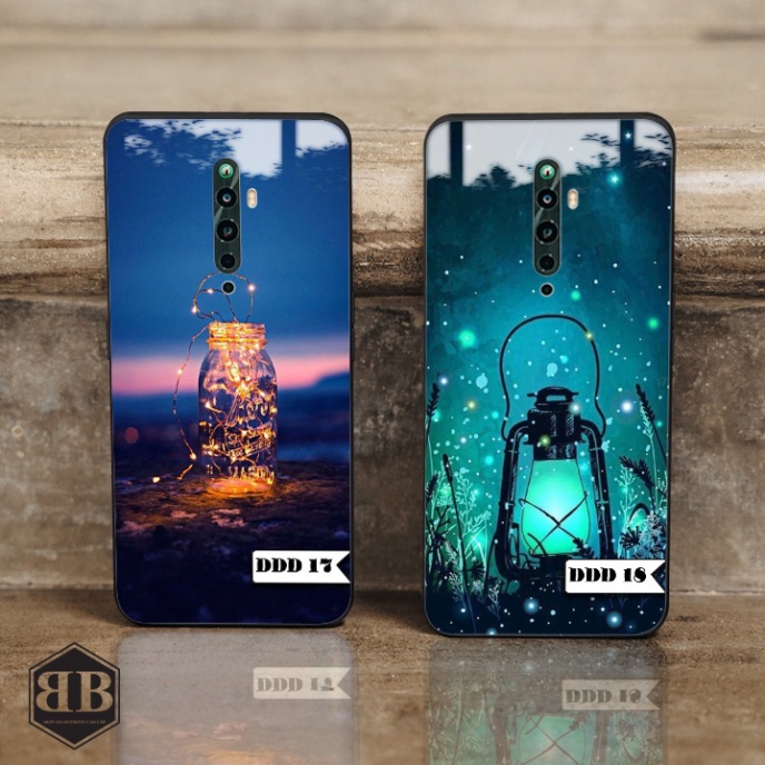 ỐP lưng kính cường lực Oppo Reno 2 / Reno 2F ( Reno 2Z ) đèn đom đóm