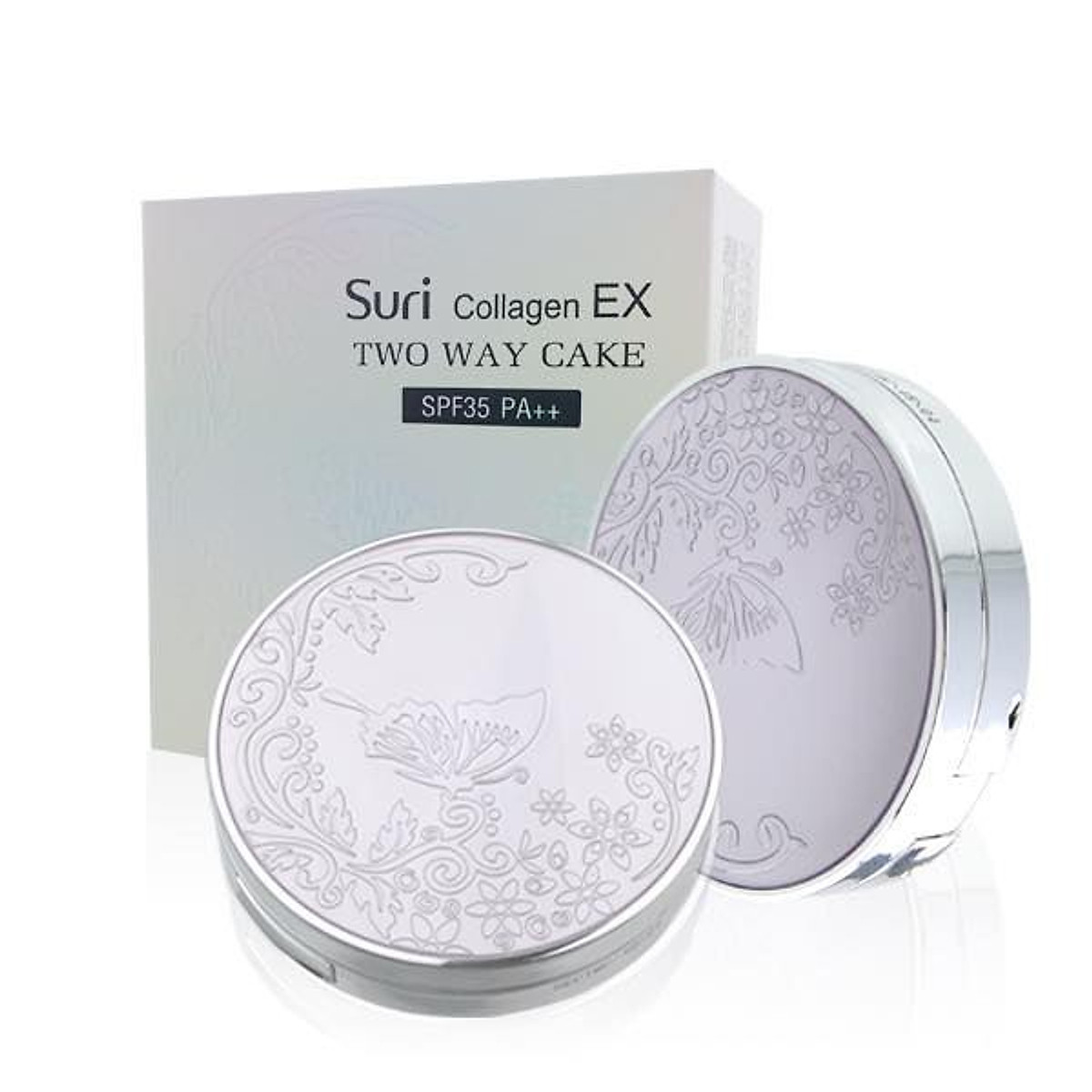 Phấn trang điểm siêu mịn Suri Collagen Two Way Cake Hàn Quốc (2 lõi)