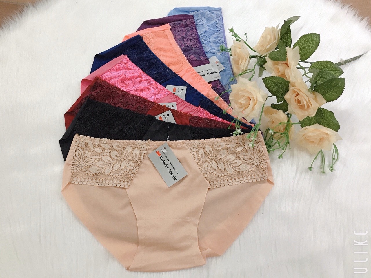 Set 5 Quân Lót Su Phối Ren Không Đường May