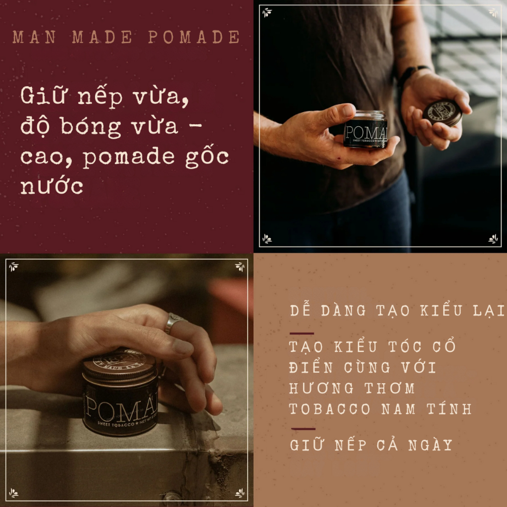 [FULL LINE] Sáp vuốt tóc 18.21 Man Made (Clay - Wax - Paste - Pomade)