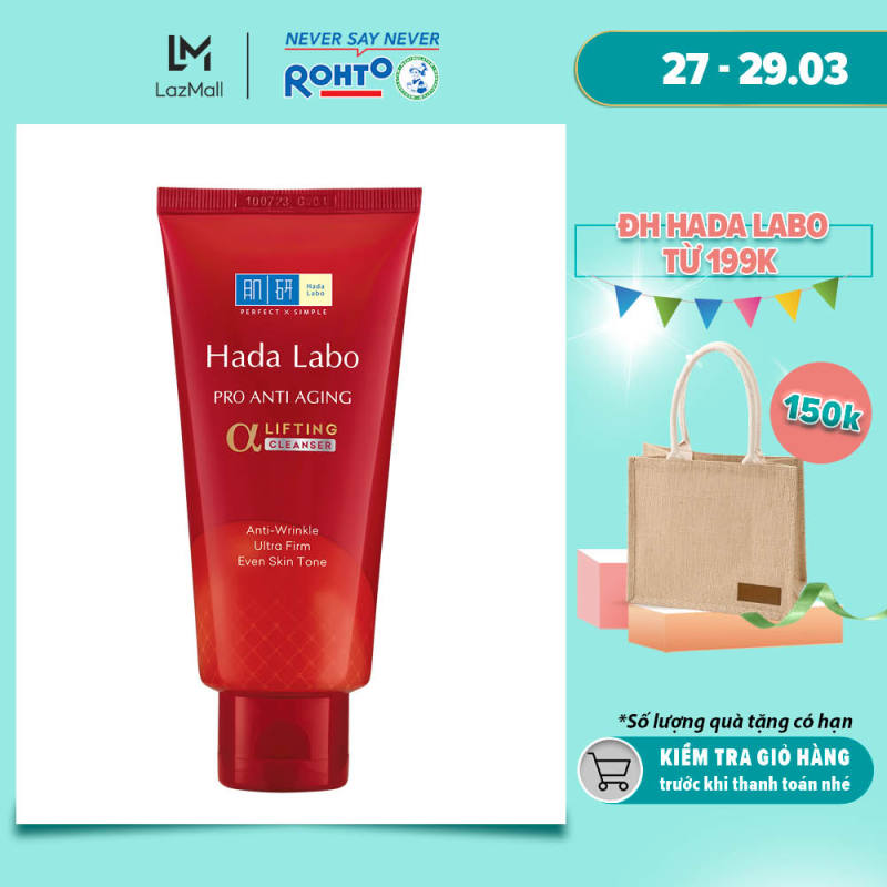 Sữa rửa mặt dưỡng chuyên biệt chống lão hóa Hada Labo Pro Anti Aging α Lifting Cleanser (80g) giá rẻ