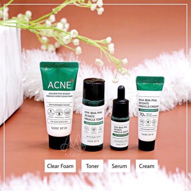 Bộ Dưỡng  Some By Mi Miracle AC SOS Kit (set 4 món).