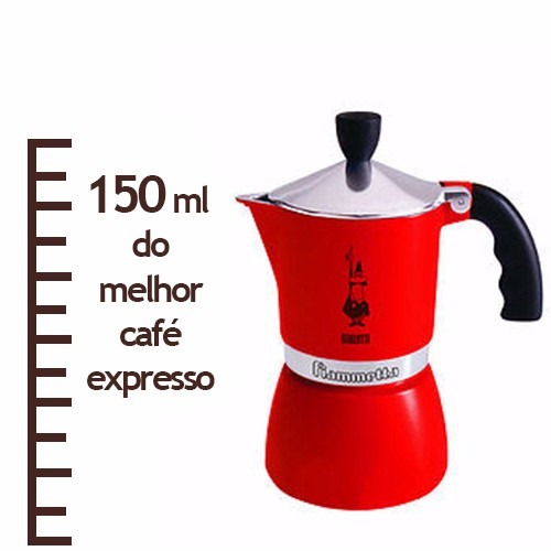 Ấm pha cà phê BIALETTI FIAMMETTA ROSSA (đỏ) 3 cup