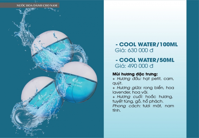 [HCM]Nước Hoa Nam Charmee Cool Water 50ml