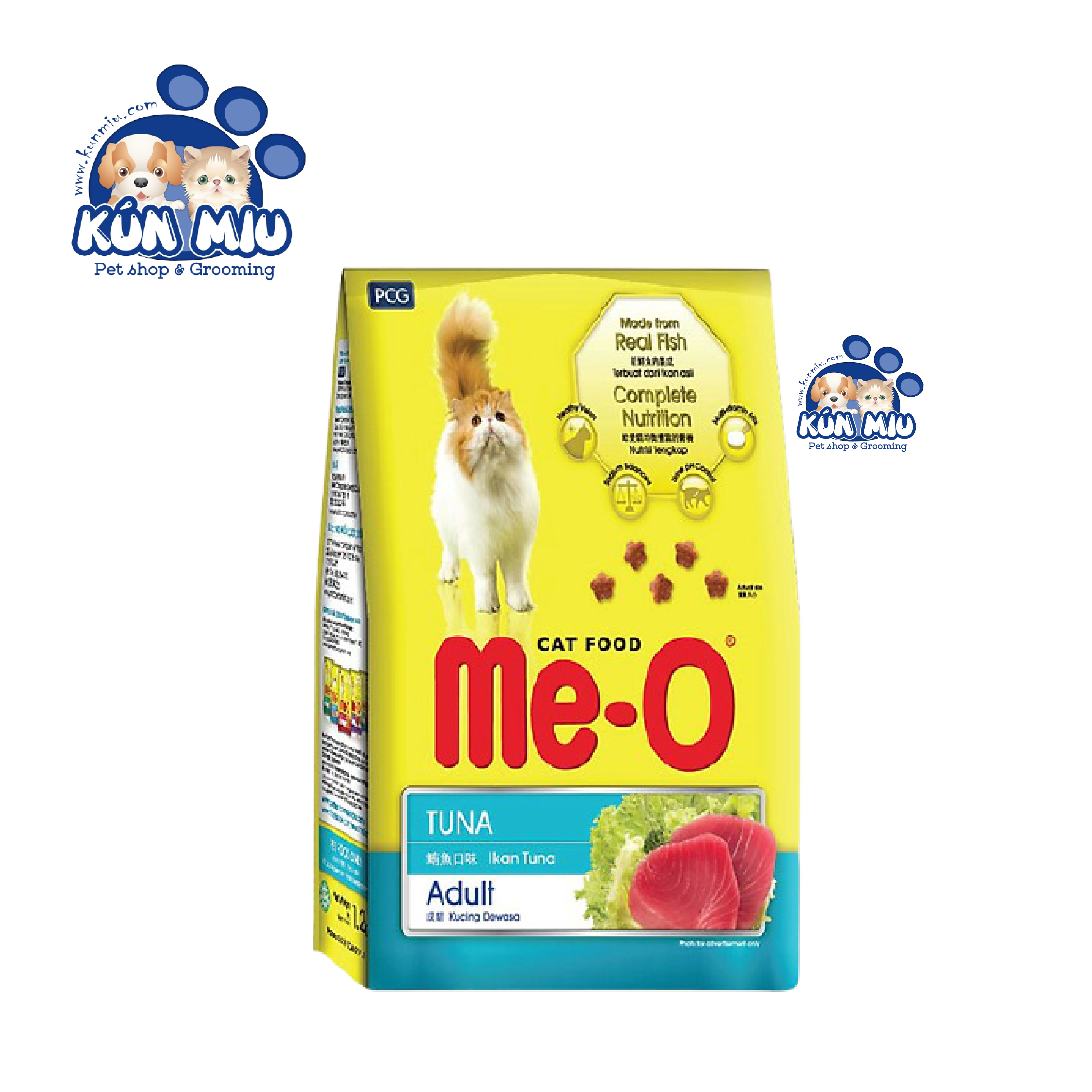 Combo 3 gói Thức ăn cho mèo lớn đã trưởng thành trên 1 tuổi Me-O Adult Cá ngừ 350gr