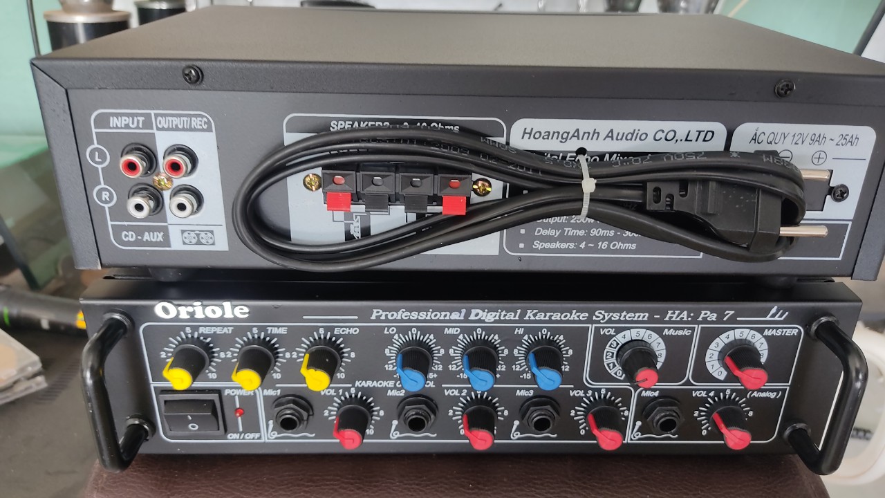 Âm ly giá rẻ-Ampli mini Oriole PA7 220V- âm ly liền karaoke- âm ly karaoke