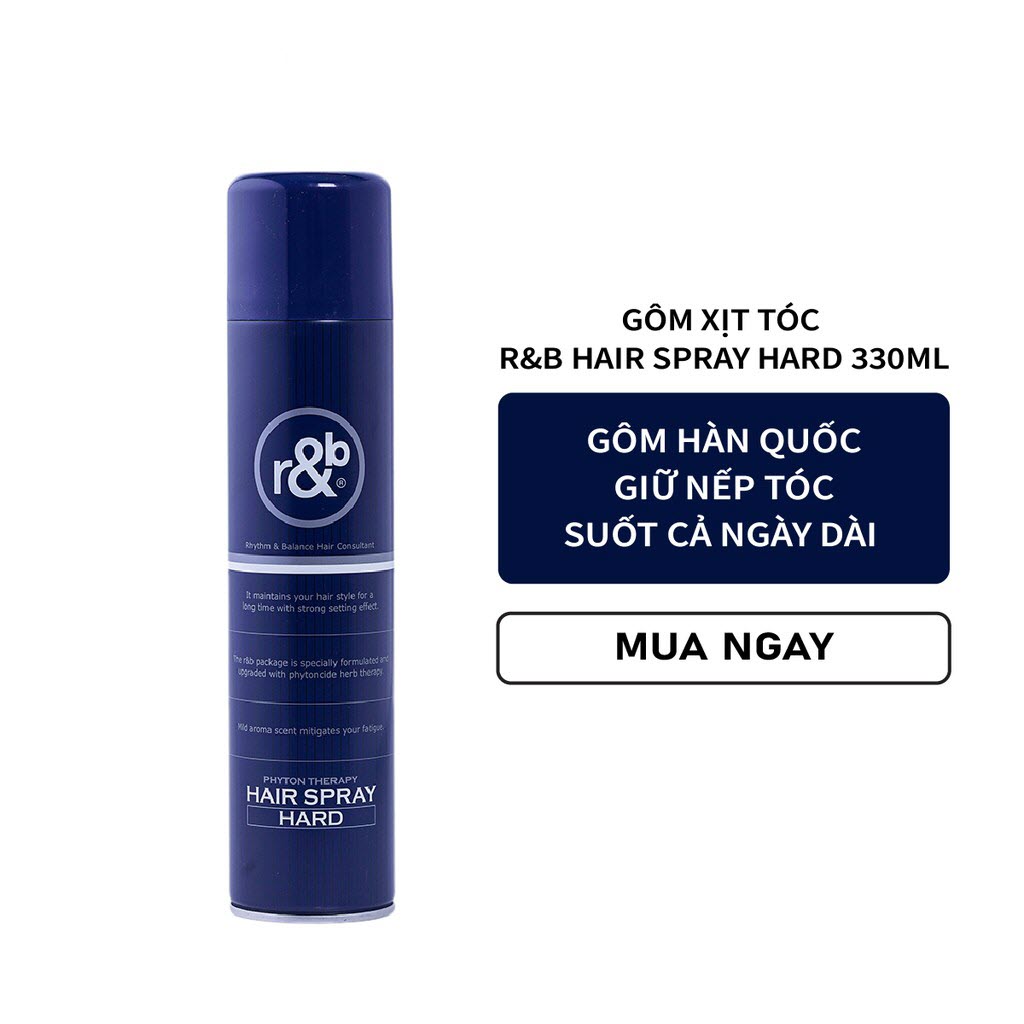 [HCM]Keo xịt tóc Hàn Quốc R&B Hair Spray Hard 300ml - Green Mart HCM