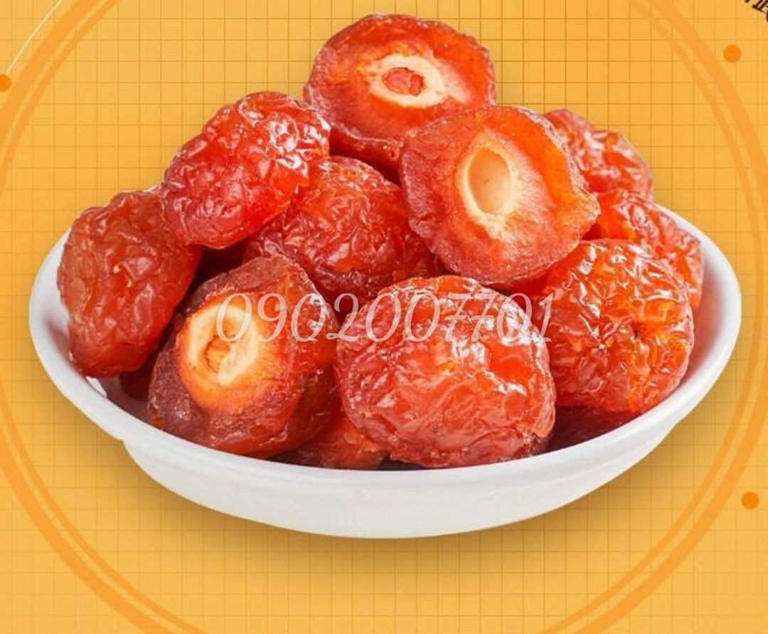 500g Mứt đào chẻ- Mứt anh đào thơm ngon - đồ ăn vặt miễn phí ship