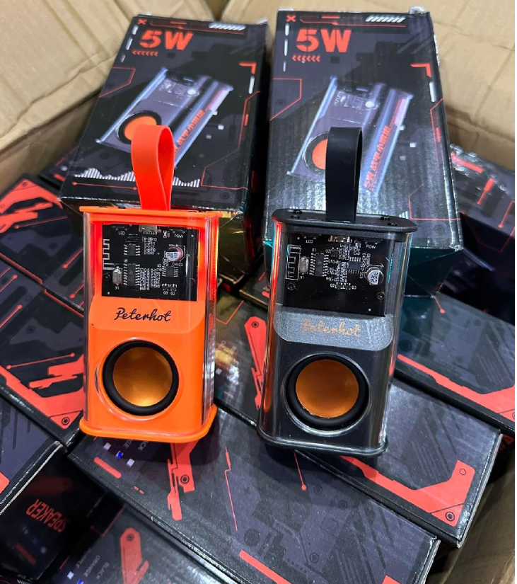 (RẺ VÔ ĐỊCH) Loa Bluetooth Peterhot 5W Trong Suốt MẪU MỚI 2023