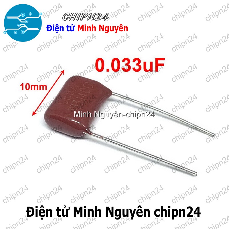 [5 con] (F230) Tụ CBB 400V 333J P=10mm (333 33nF 0.033uF) - HH001190