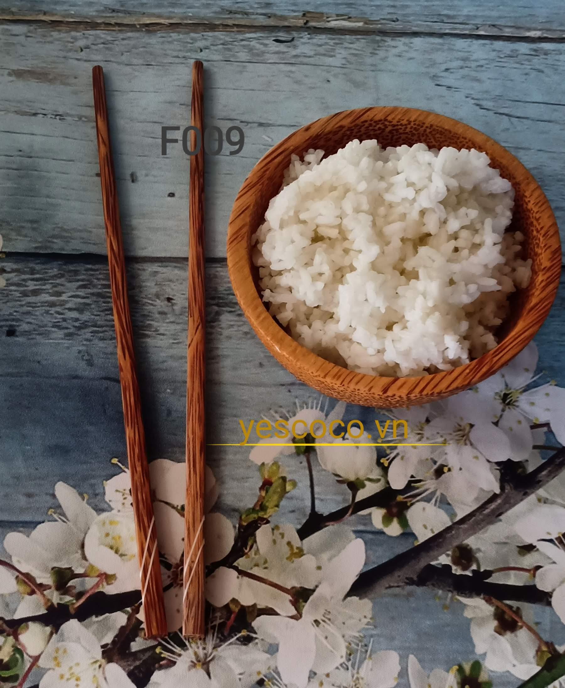 10 Đôi Đũa Gỗ Dừa Cao Cấp YESCOCO BẾN TRE