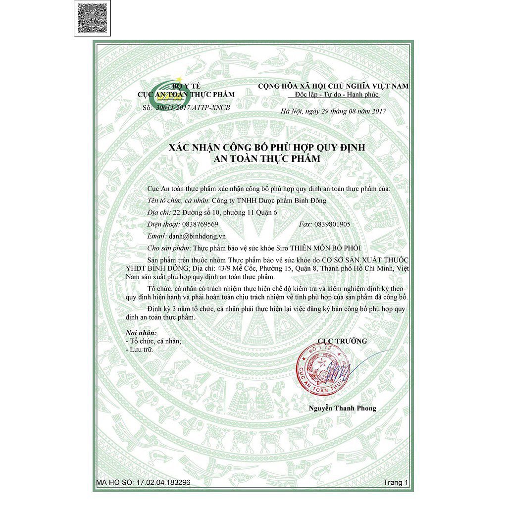[HCM]Thiên Môn Bổ Phổi Bình Đông Chai Em Bé