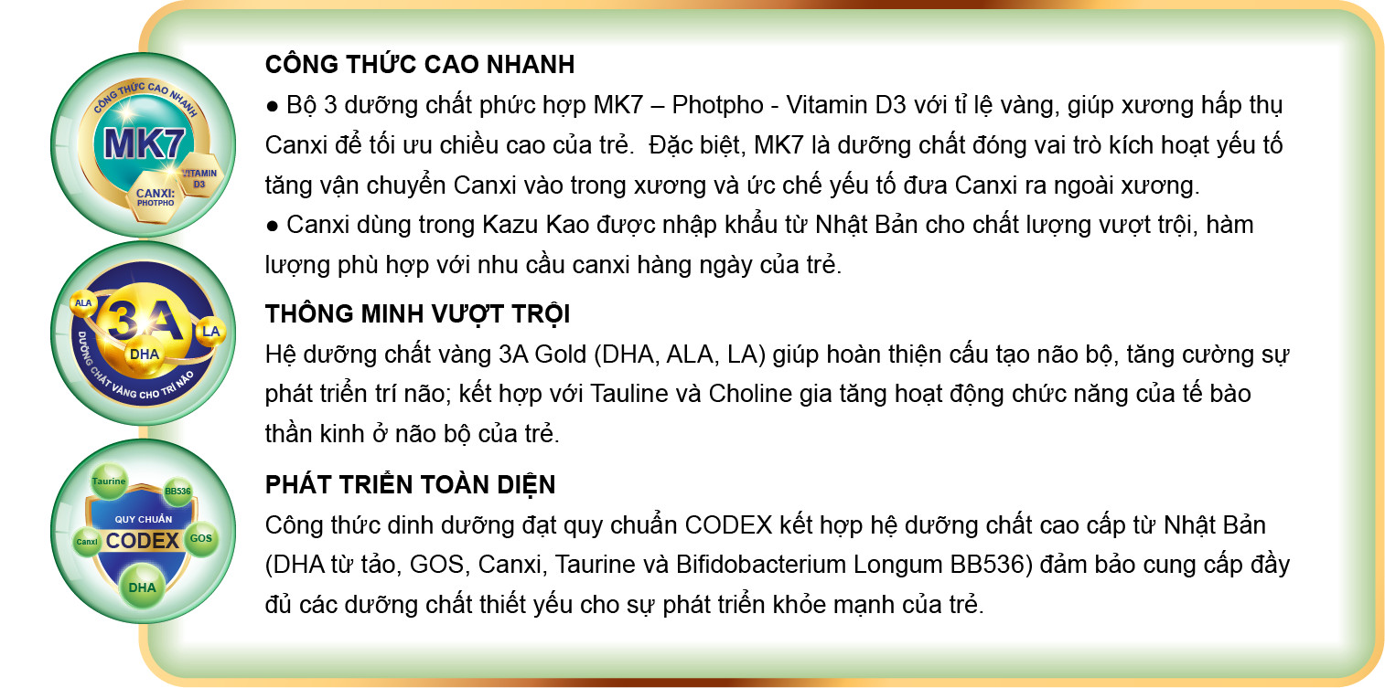 [Tinh tuý Nhật Bản] Sữa bột KAZU GAIN Gold số 0+ Lon 350g (Dưới 12 tháng)