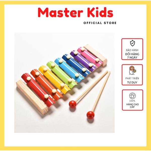 [Đồ chơi giáo dục] Đàn gỗ 8 quãng - Đồ chơi âm nhạc giúp bé phát triển kĩ năng cảm thụ, nhận biết âm thanh Master Kids