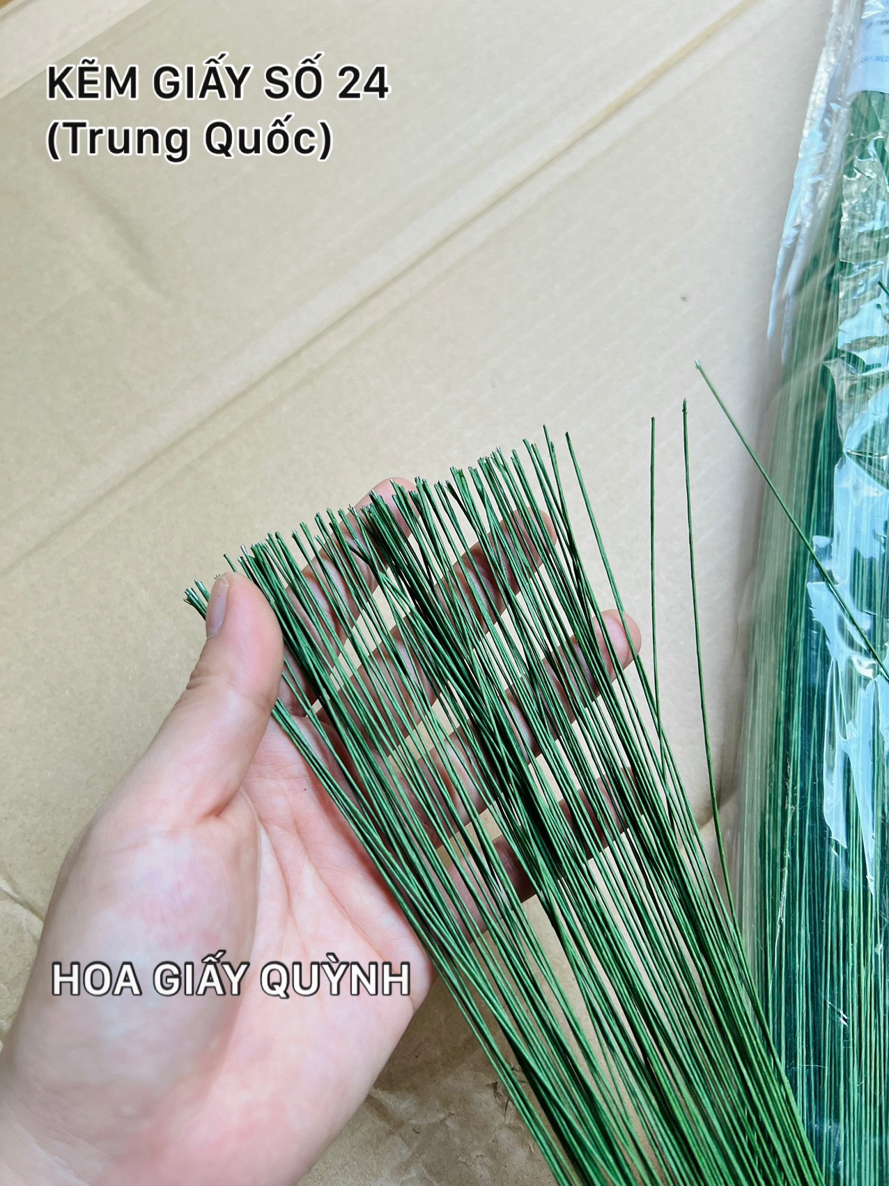 KẼM GIẤY XANH (Trung Quốc) SỐ 24-22-20 - bó 100 cây