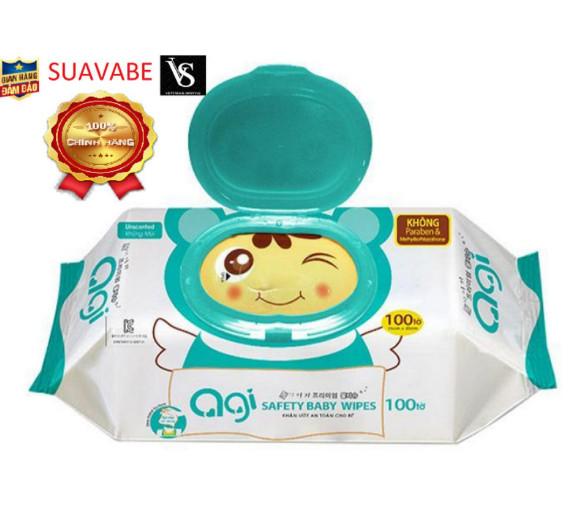 5 hộp khăn ướt Agi không mùi 100 tờ (màu ngẫu nhiên)
