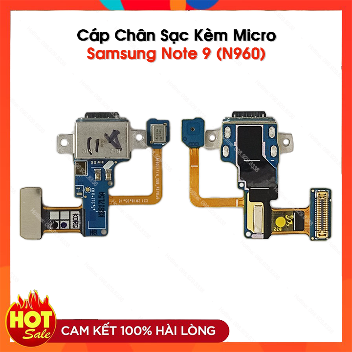 Cụm chân sạc & micro samsung galaxy note 9 bản hàn / n960 zin bóc máy
