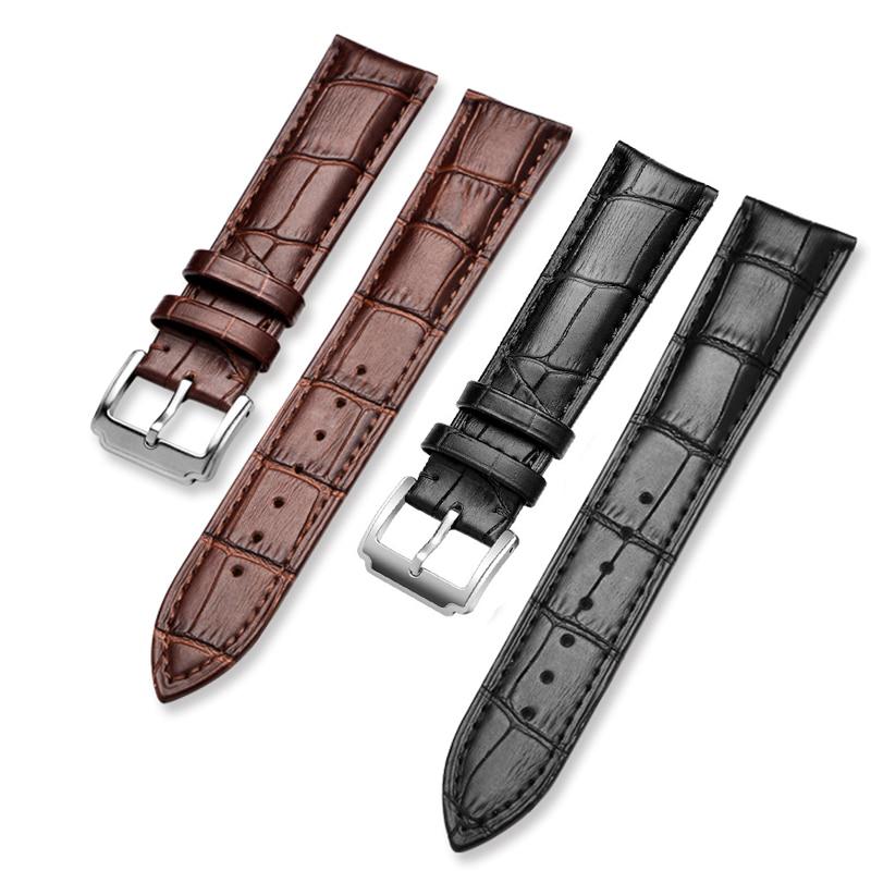 Dây da đồng hồ làm từ da bò thật Size 22mm