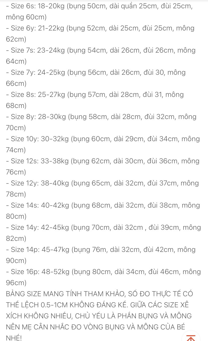 (Size18-52kg) Quần short jean 0ID N4√¥ cho bé gái