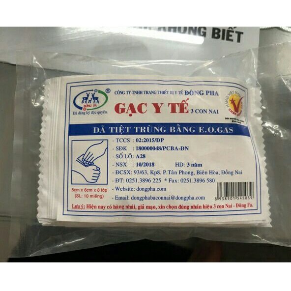 Gạc y tế tiệt trùng đông pha