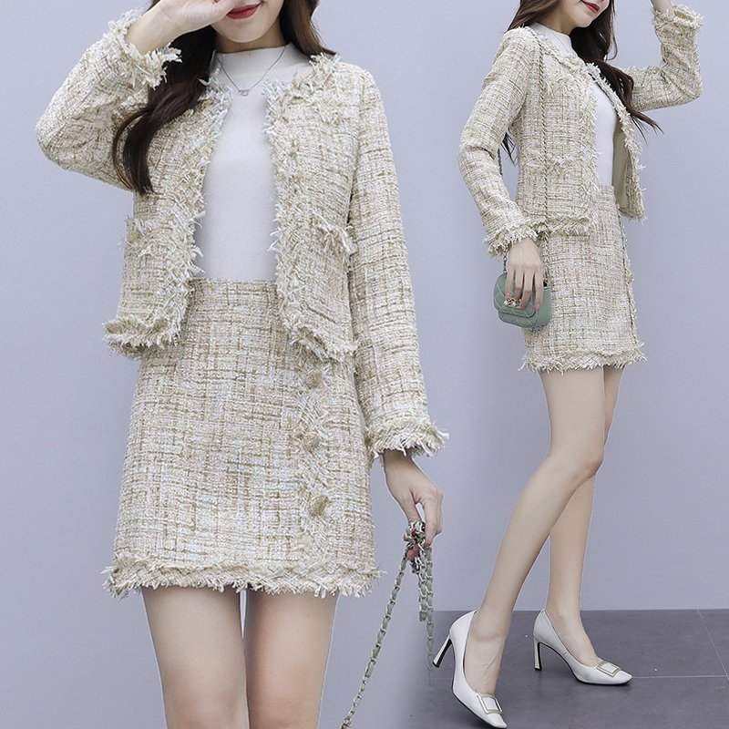 Set Dạ Tweed QCCC Hai Màu Sang Chảnh