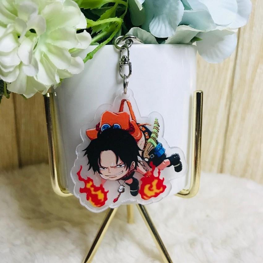 ( Mica trong ) Móc khóa One Piece Đải hải tặc quà tặng xinh xắn dễ thương anime chibi
