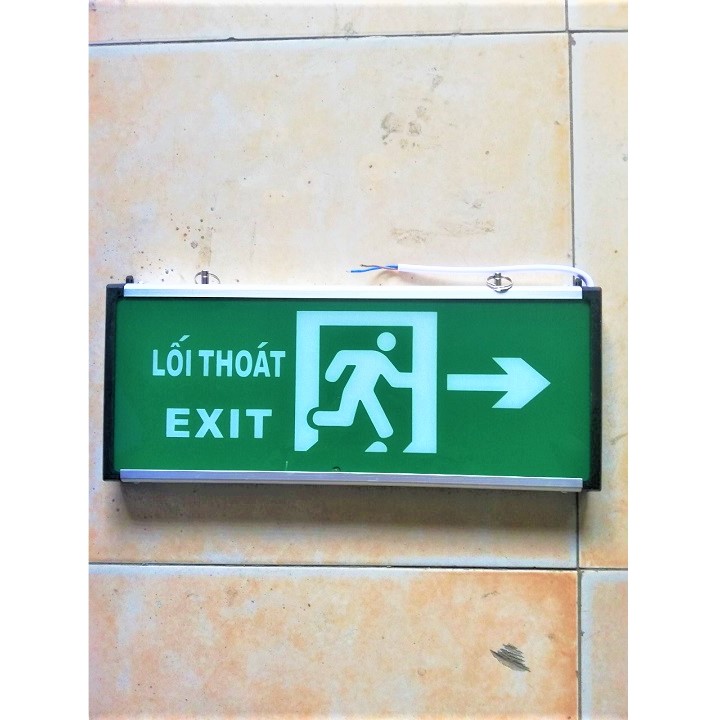 Đèn Exit thoát hiểm 2 mặt , Đèn chỉ dẫn lối thoát PCCC