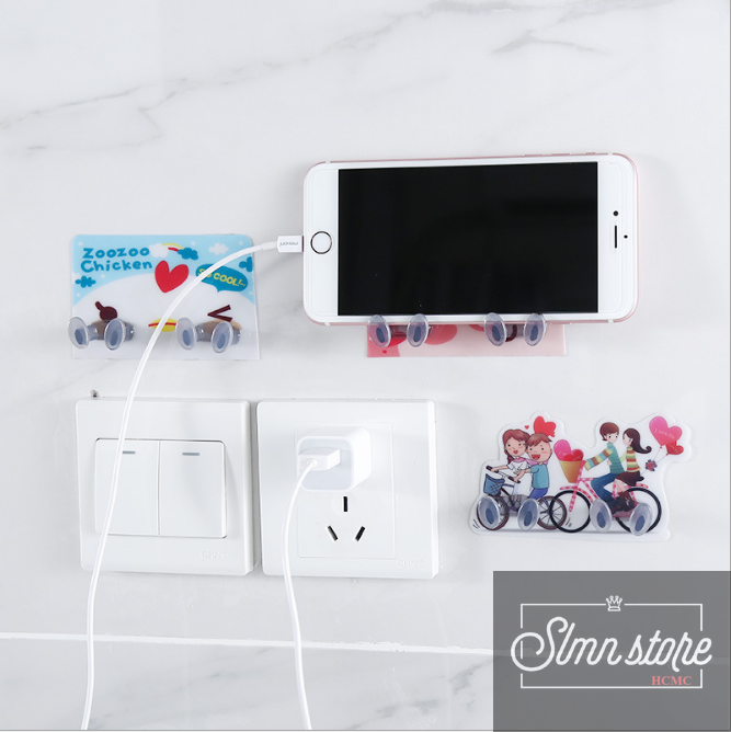 [HCM]Miếng dán tường đôi kẹp giữ đầu dây điện phích cắm điện/ kê đỡ sạc điện thoại - Móc Treo Đồ Đa Năng