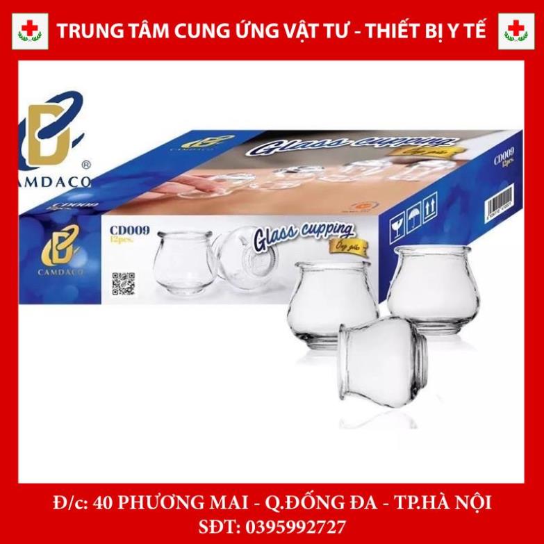 Bộ 12 ly / cốc giác hơi thuỷ tinh dùng lửa