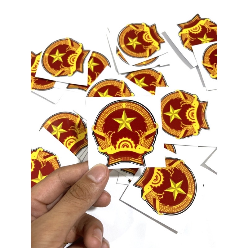 [Giá 1 Tem] Tem Đảng Quốc Huy Trang Trí Xe