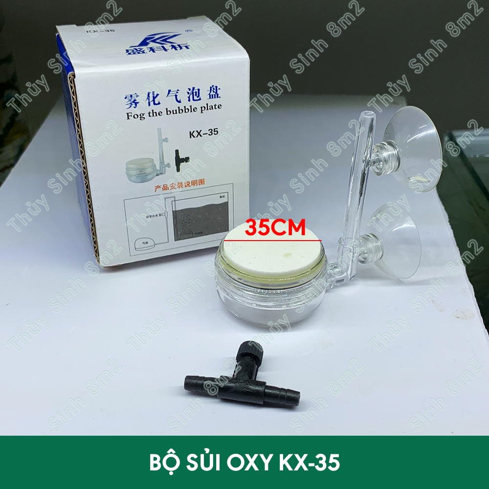 Cốc sủi oxy acrylic siêu mịn cho hồ cá, tép 8m2