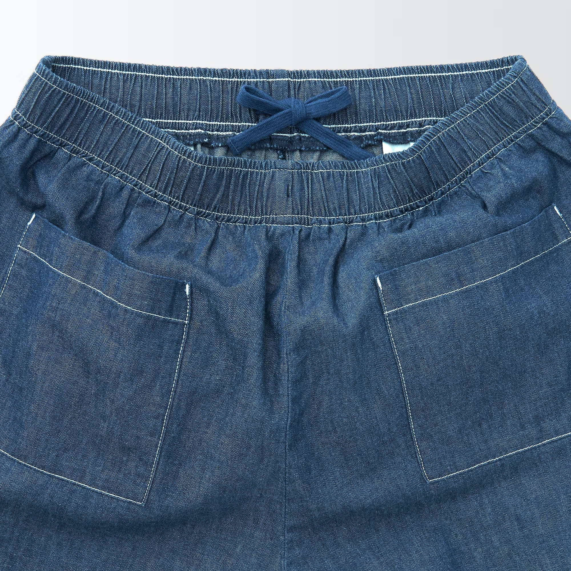 MUJI Quần Short Vải Chambray
