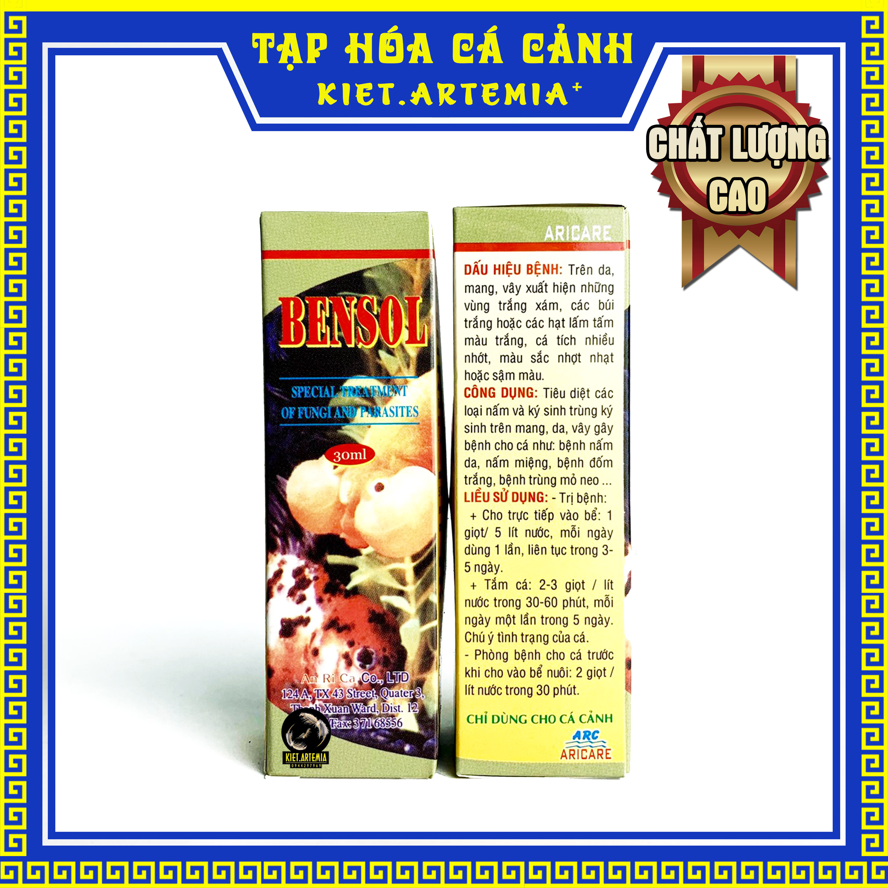 Dung dịch xử lý nấm kí sinh cho cá cảnh - Bensol