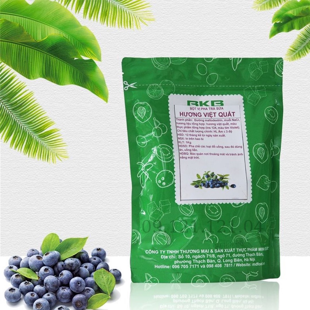 Bột vị pha trà sữa và Tạo màu -Bột vị pha trà sữa BKB các vị 1kg/gói