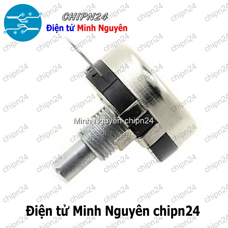 [1 con] (F152) Biến trở 2W WTH118 Trắng 10K (WTH118-2W 1A, Biến trở công nghiệp, Biến trở công suất) - HH002737