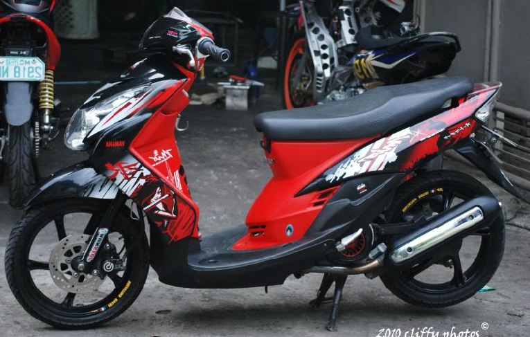 Tem rời yamaha mio ultimo bụng bự mẫu samurai dán xe đen